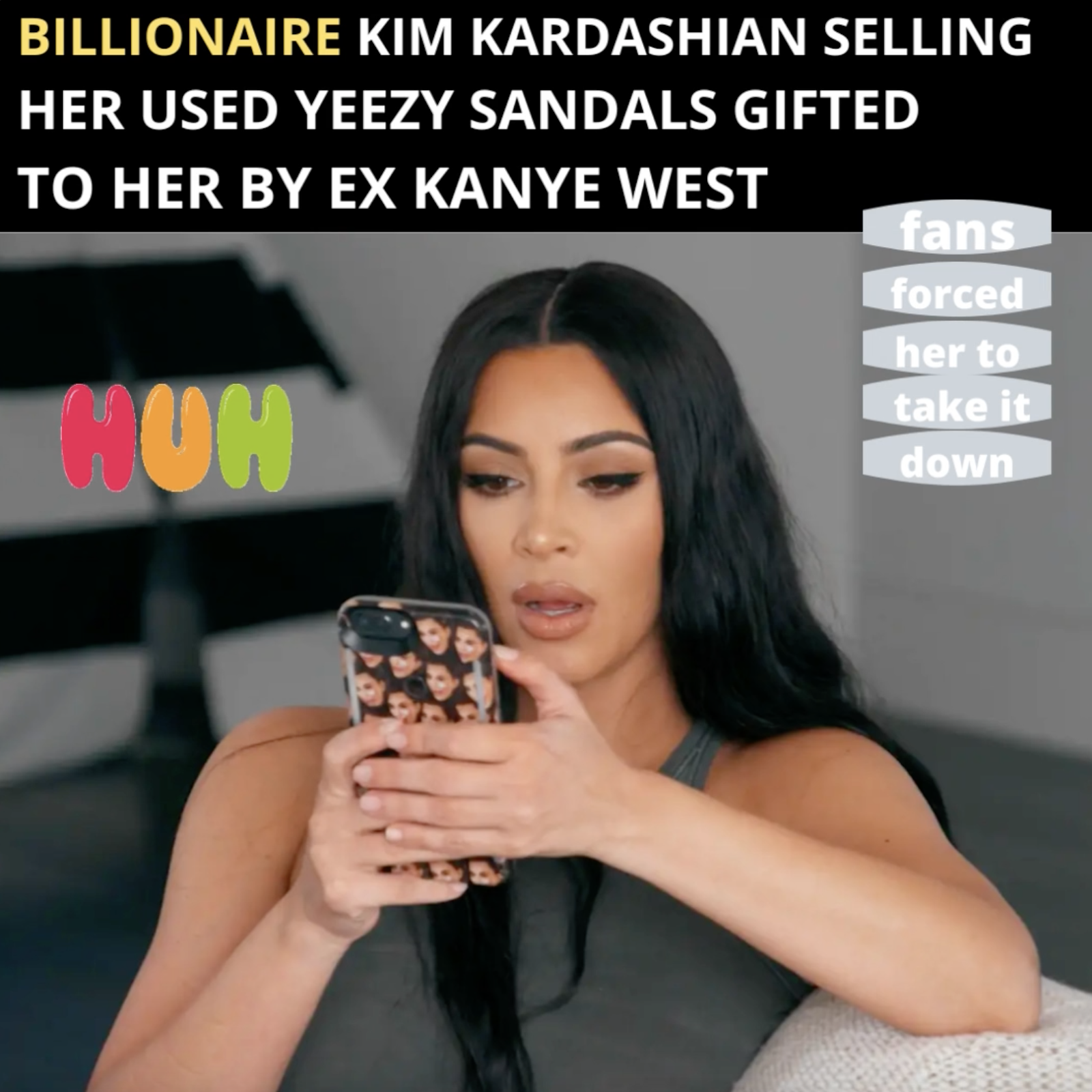 Kim Kardashian Petty OR Greedy Selling Gifted Yeezy Sandals on Kardashian Kloset