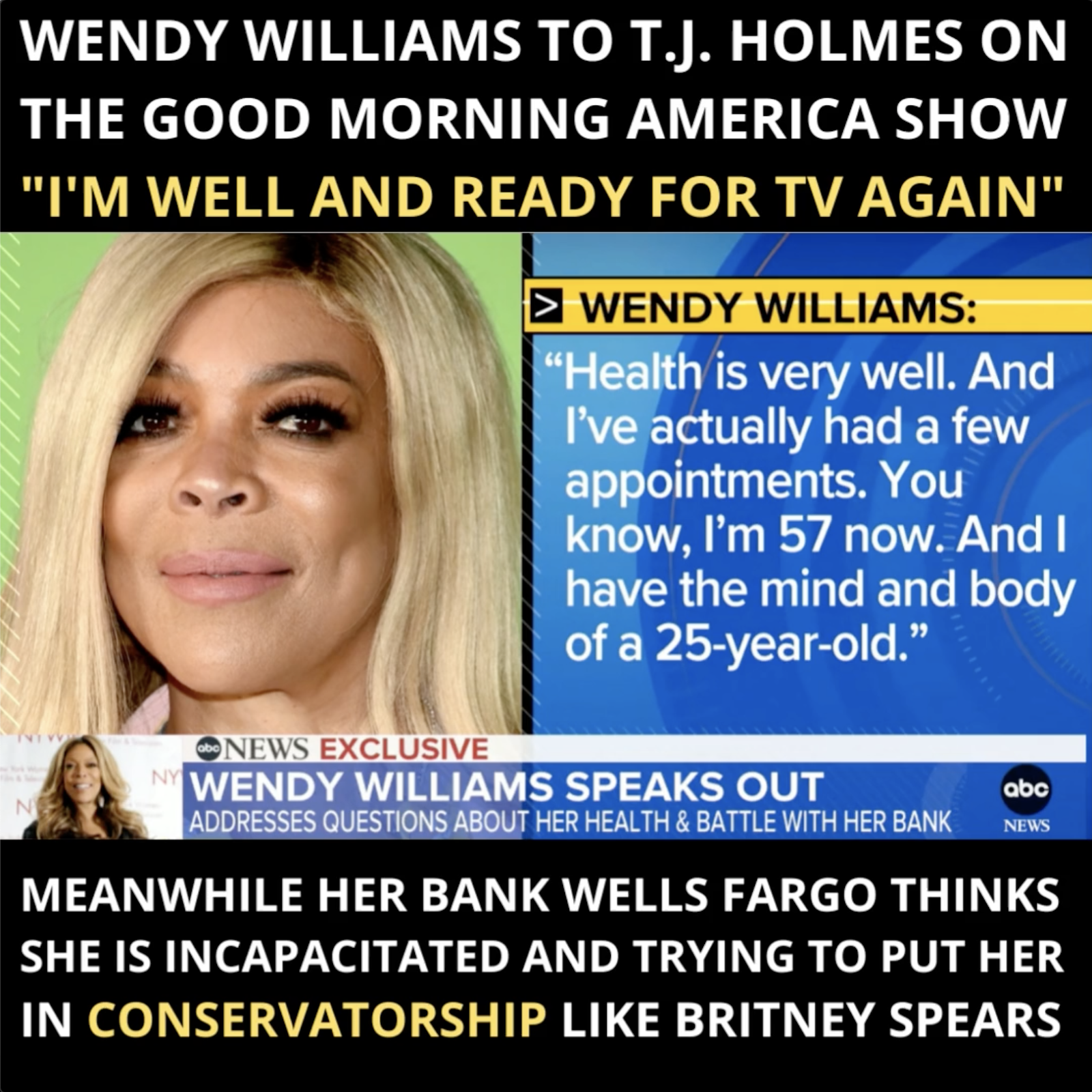 Wendy Williams Speaking With Good Morning America “I Am Well And Ready For TV Again”