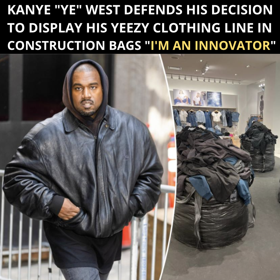 Kanye “Ye” West Strikes Again This Time Displaying His Yeezy Clothing Line For Sale In Construction “Trash Looking” Bags Which He Says Is To Make The Shopping Process Less Formal